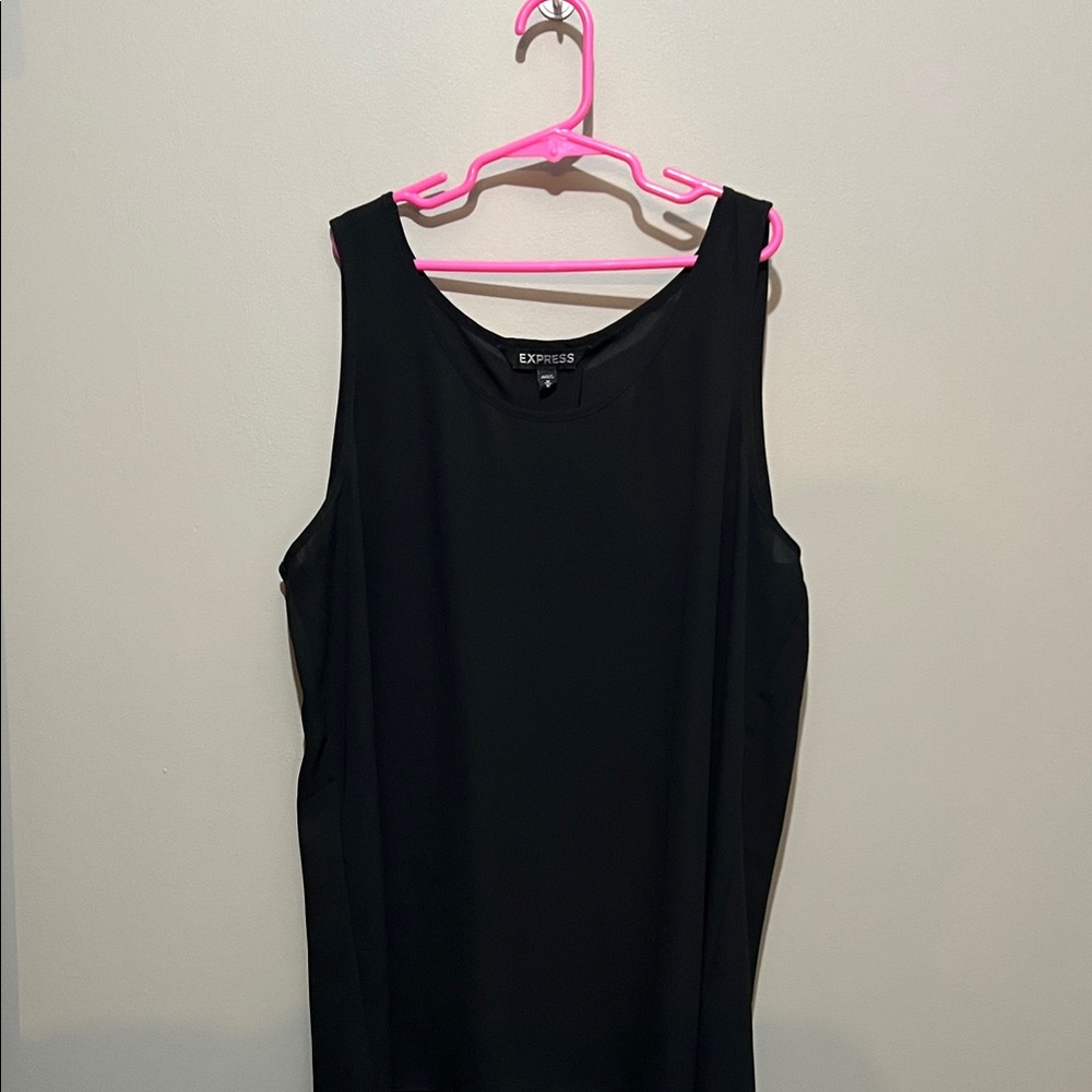 (3 for$24) Express Black Tank Top for Women with Semi-open Back